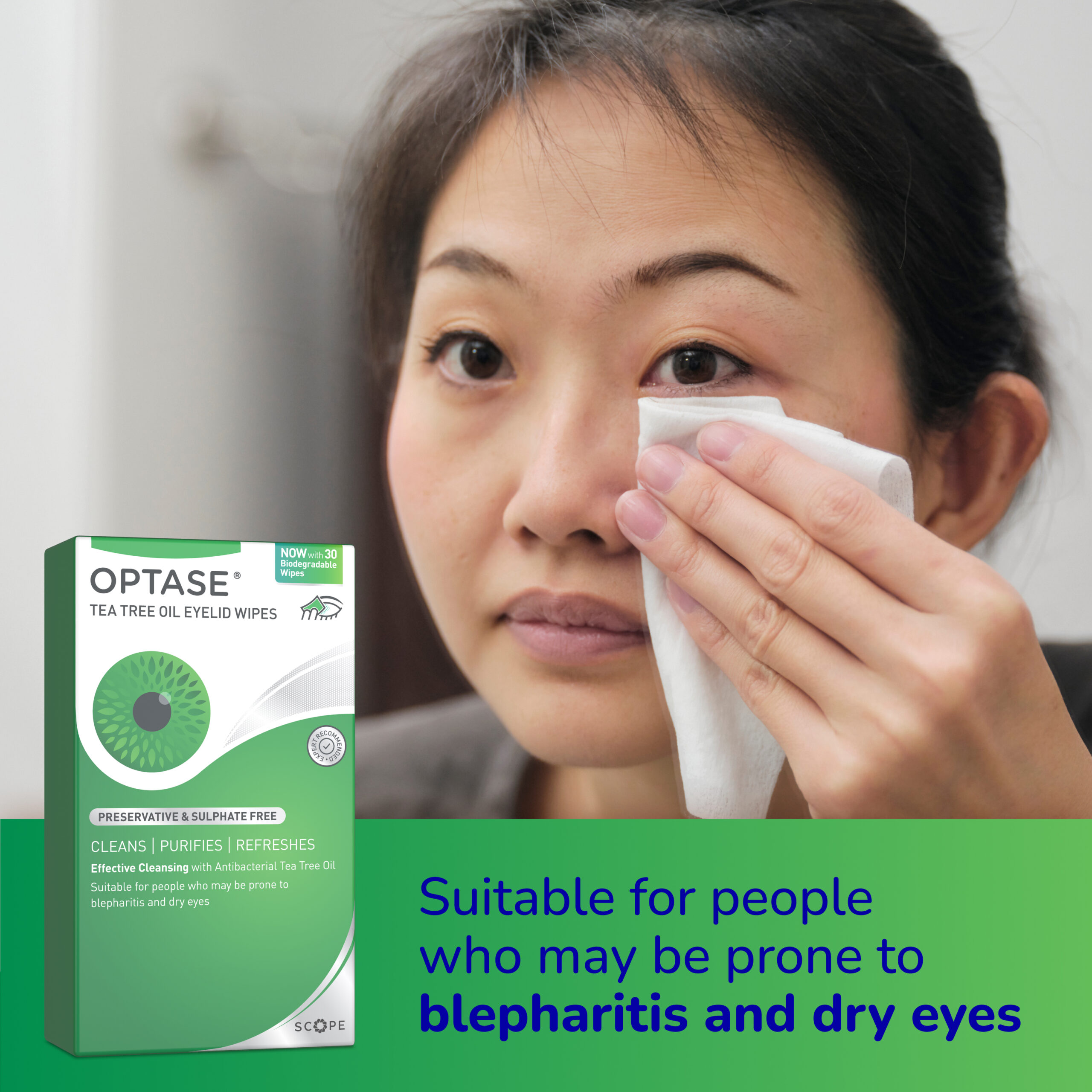 Optase® Tea Tree Oil Eyelid Wipes