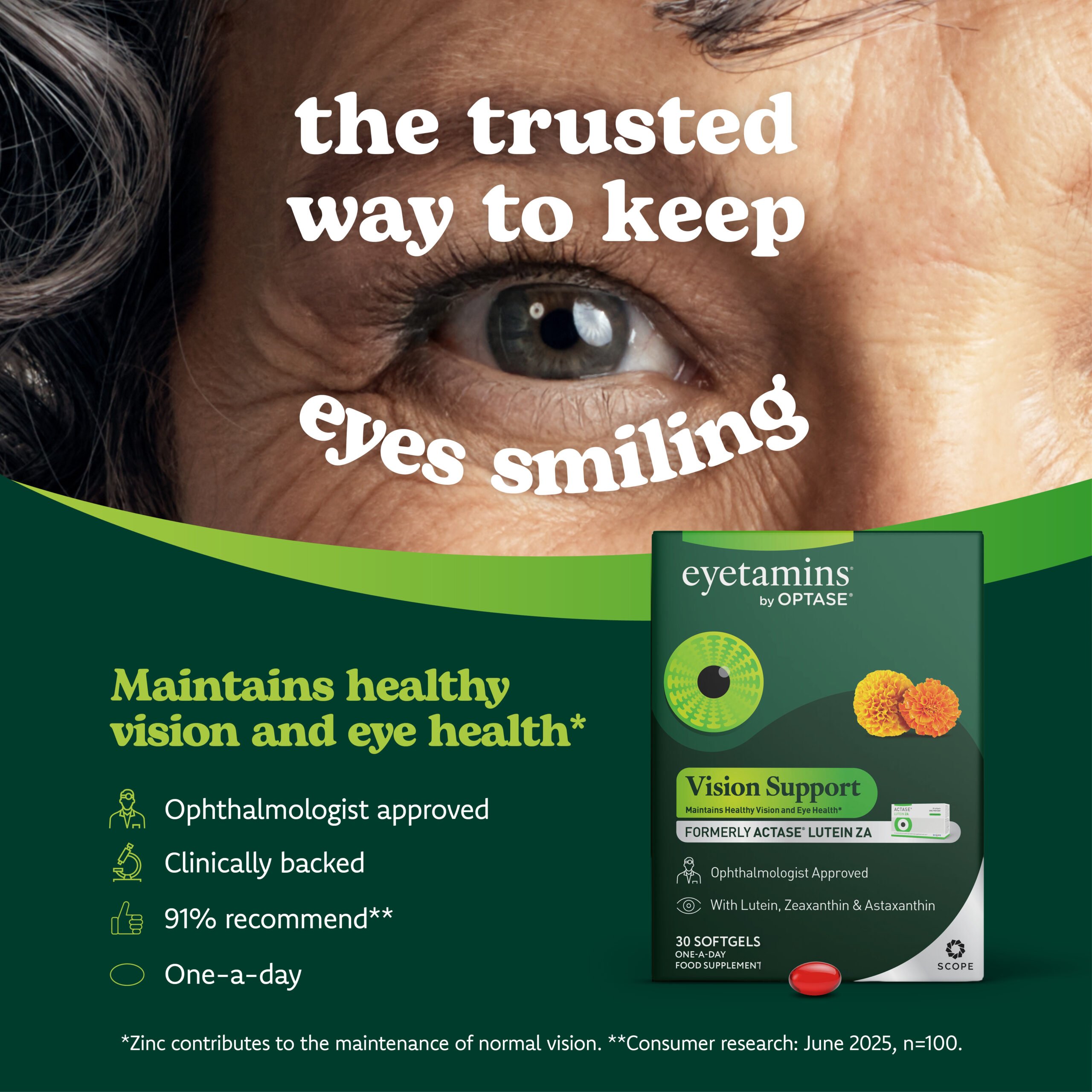 Eyetamins Vision Support (formerly Actase Lutein ZA)