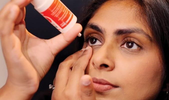 Using Eye Drops Thumb